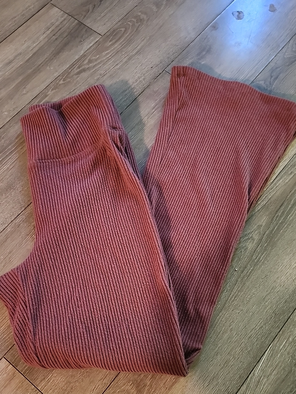 wild fable Ribbed Wide Leg Pants in Rust